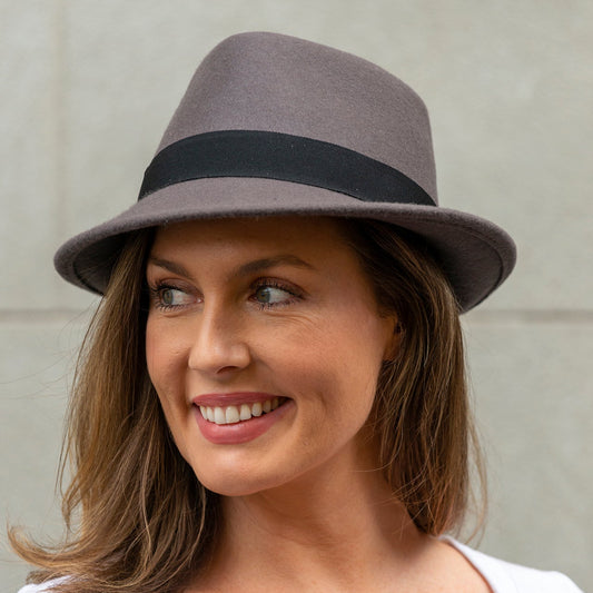 Trilby Women's Wool Felt Hat in Ash WF14-05Tpe