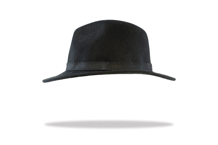 Fedora Womens Hat - Wool Felt in Black MF14-2