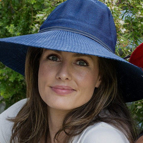 Wide Brim Women's Blue Sun Hat