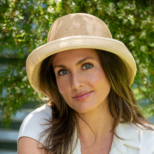 Women's Summer Cloche with Cream Trim