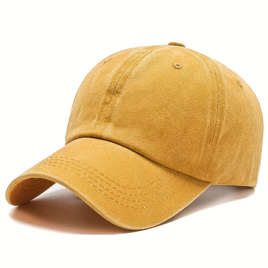 Yellow Acid Washed Baseball Cap