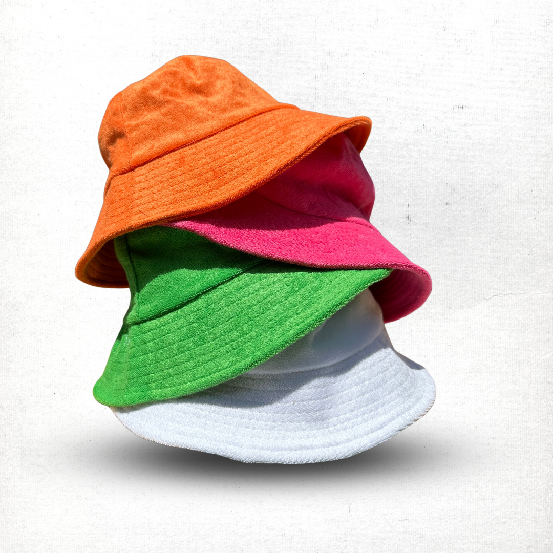 Terry Bucket Hat in White The Hat Project
