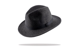 Mens Fedora Wool Felt Mens Hat in Charcoal MF14-2