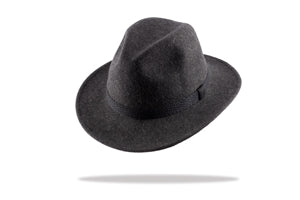 Fedora Wool Felt Mens Hat in Charcoal MF14-2