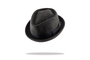 Porkpie Mens Wool Felt MF14-3 in grey.