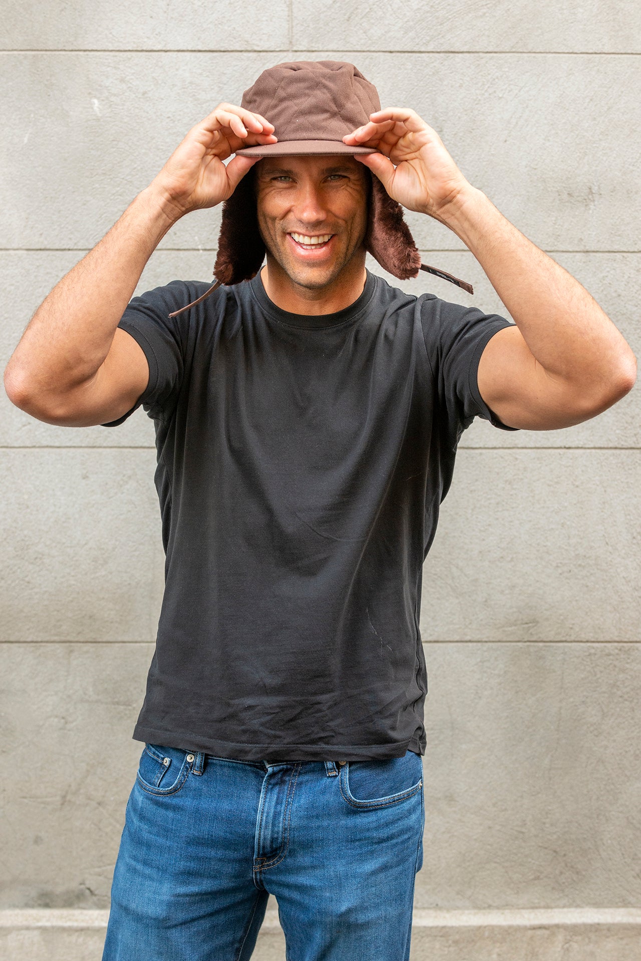 Mens Trapper Hat in brown T16-4BR