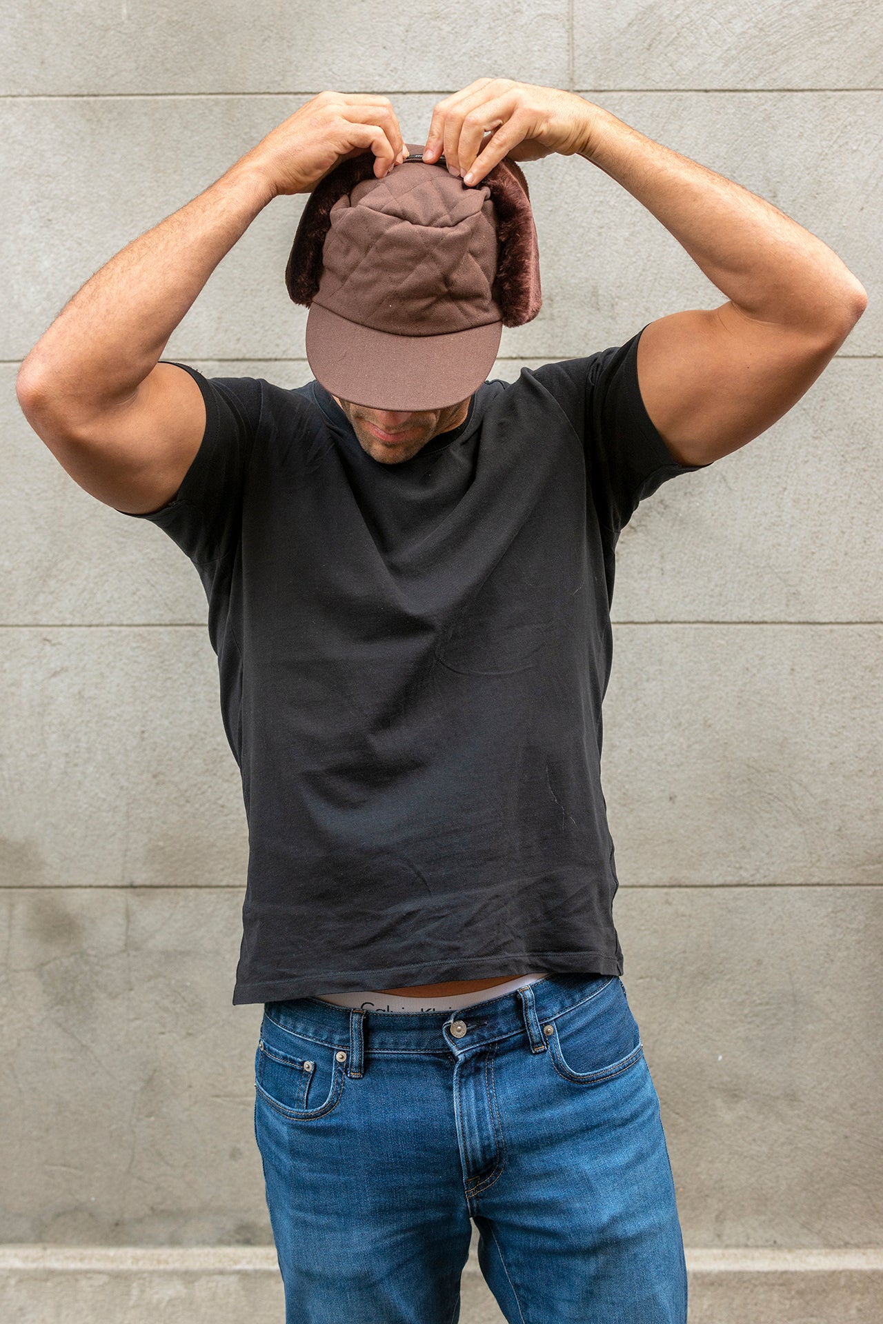 Mens Trapper Hat in brown T16-4BR