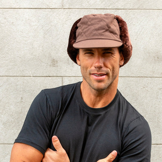 Mens Trapper Hat in brown T16-4BR