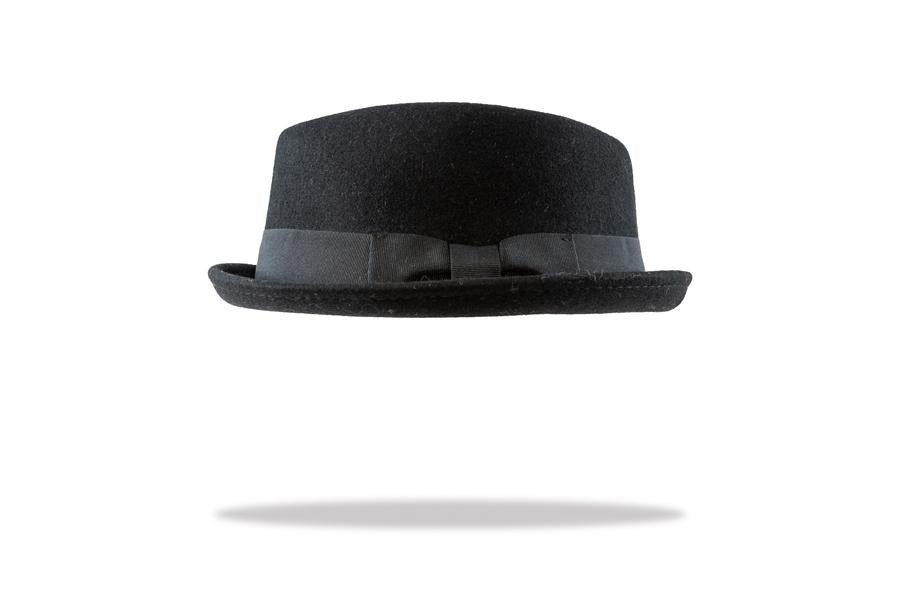 Porkpie Mens Wool Felt in Black MF14-3