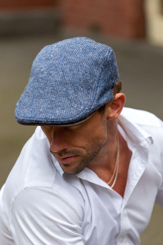Mens Flat Cap in Blue FC15-4 – The Hat Project - Main Image
