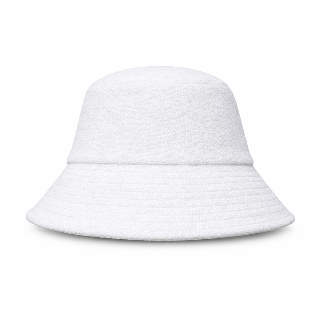 Terry Bucket Hat in White