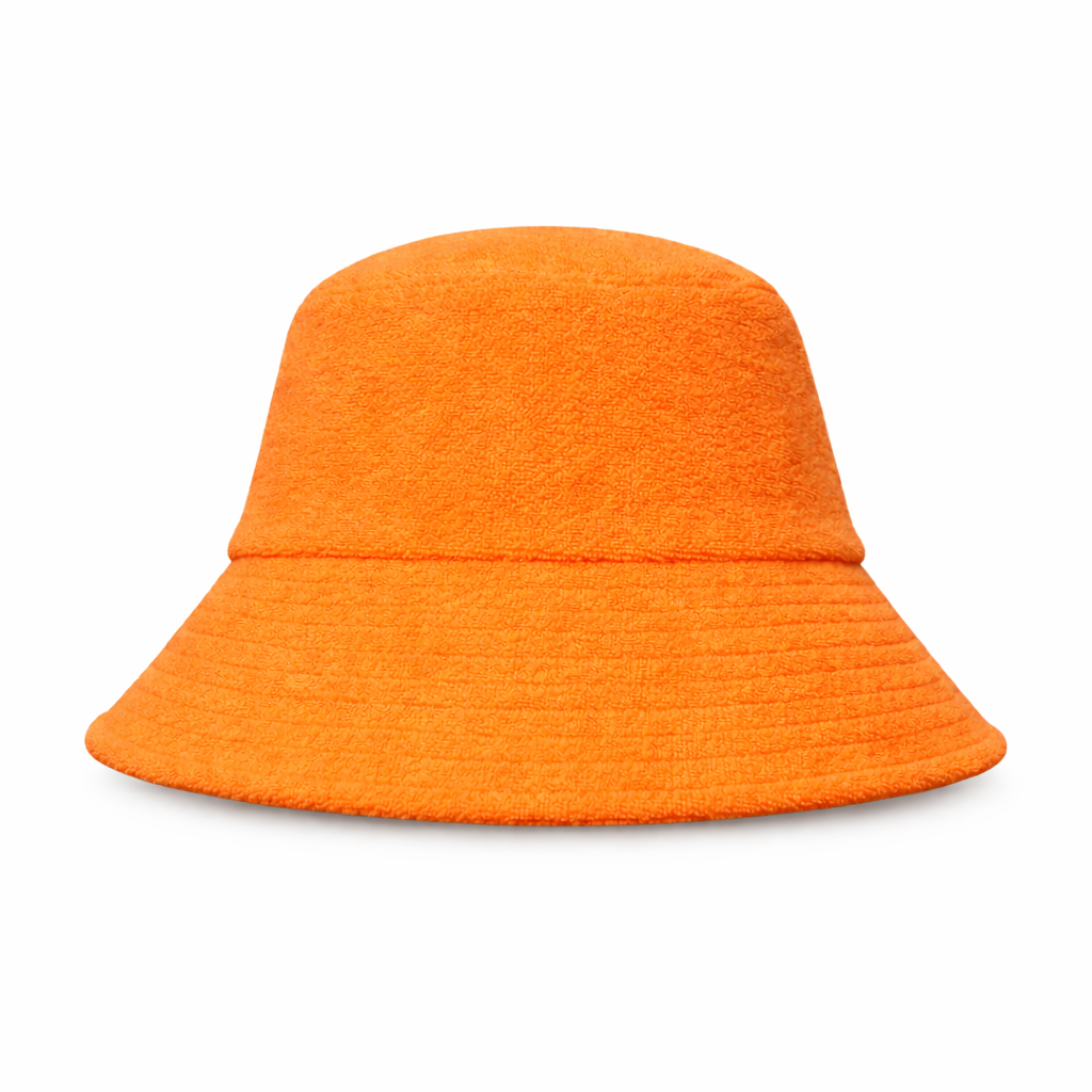 Terry Bucket Hat in Orange Fluorescent