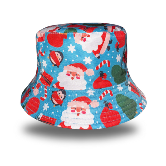 Christmas Bucket Hat Blue