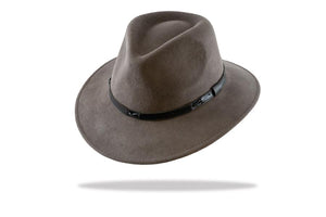 Men's Wool Felt Outback Fedora in Ash - The Hat Project
