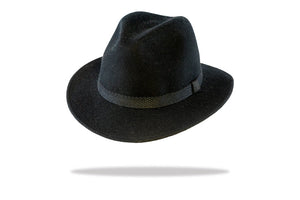 Fedora Womens Hat - Wool Felt in Black MF14-2BL  