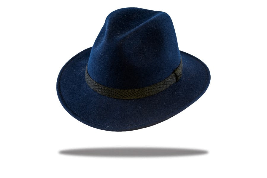 Fedora Womens Hat - Wool Felt in Navy MF14-2