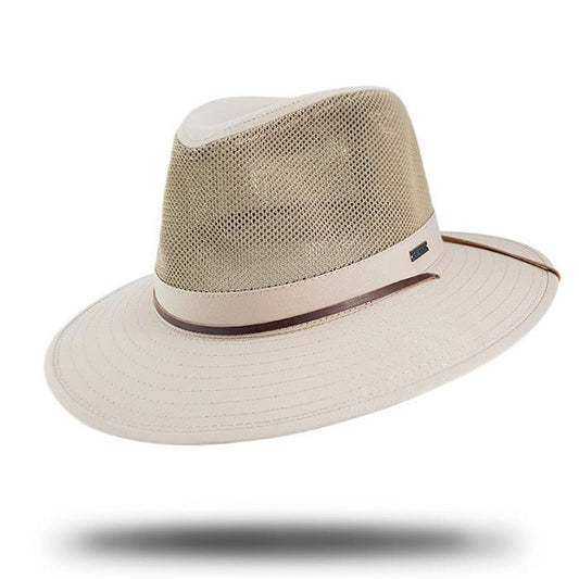 Men's Mesh Crown Safari Hat in Natural-SD780