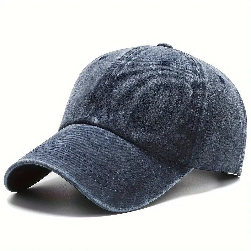 Navy Acid Washed Baseball Cap