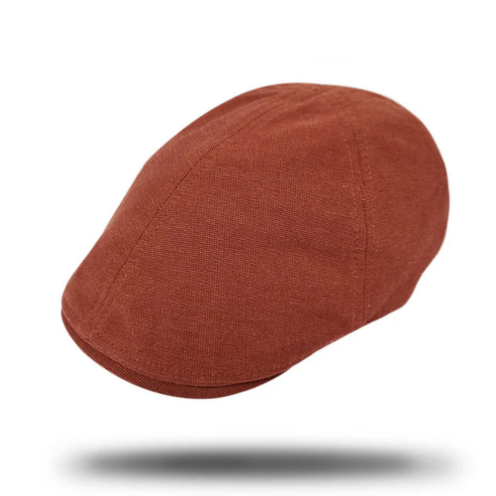Stanton Traditional Flat Cap 6-Panel Ivy in Brick SY208