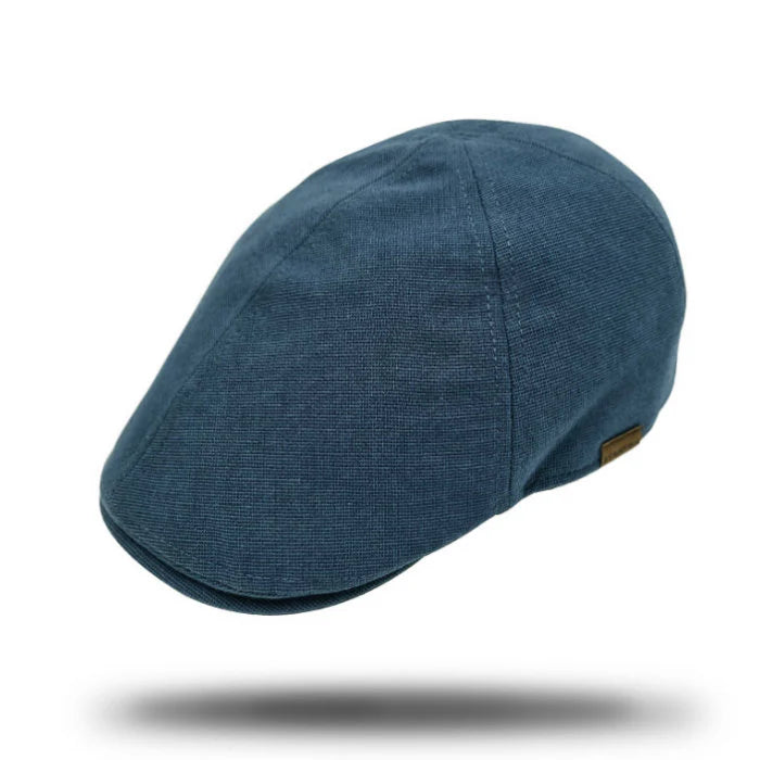 Stanton Traditional Flat Cap 6-Panel Ivy in Navy SY208
