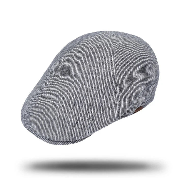 Stanton Cotton Blend Flat Cap in Grey-SY335