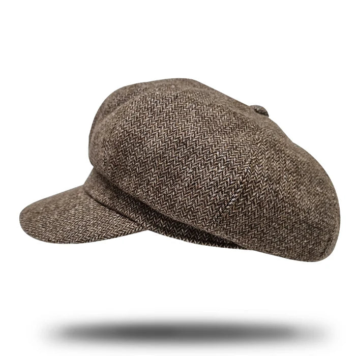 Women's Newsboy Beret in Brown-SY413