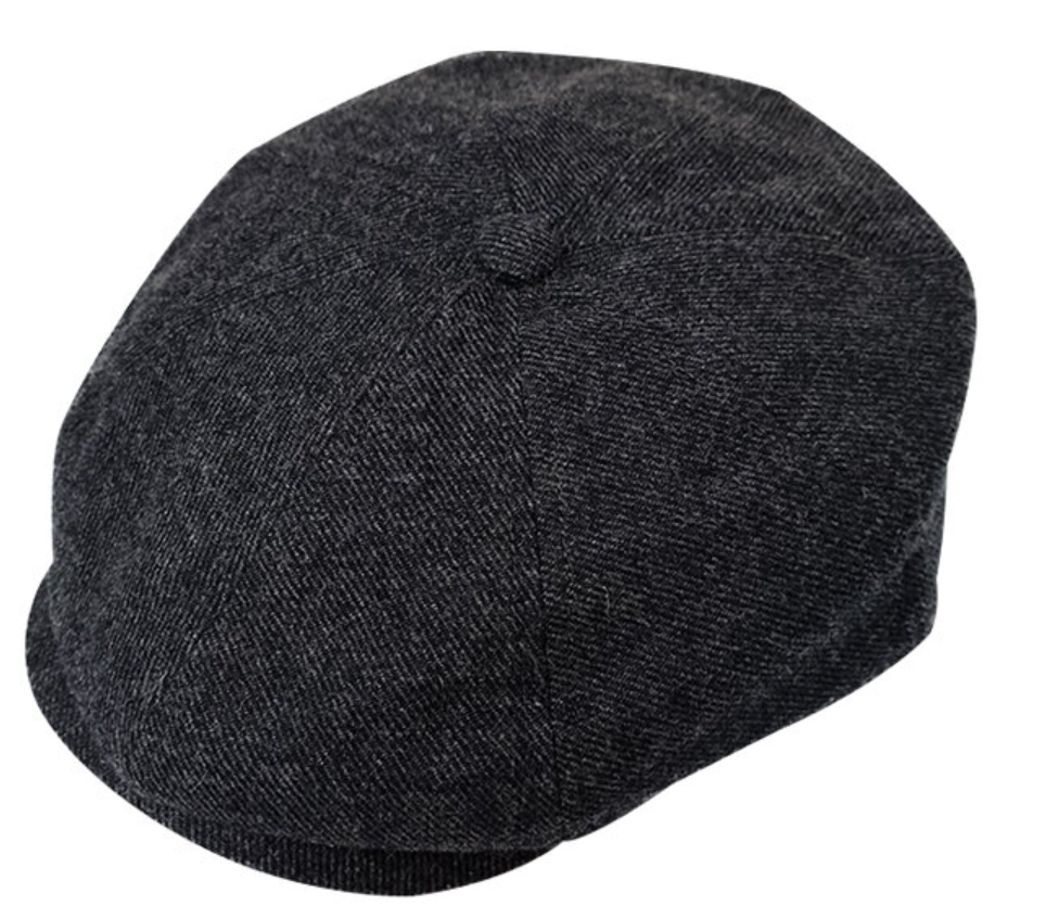 Stanton Tweed Newsboy Cap Charcoal