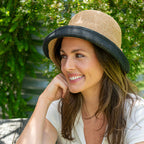 Womens Sun Hat Black Trim1