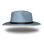 Womens Wool Felt Outback Blue Fedora1