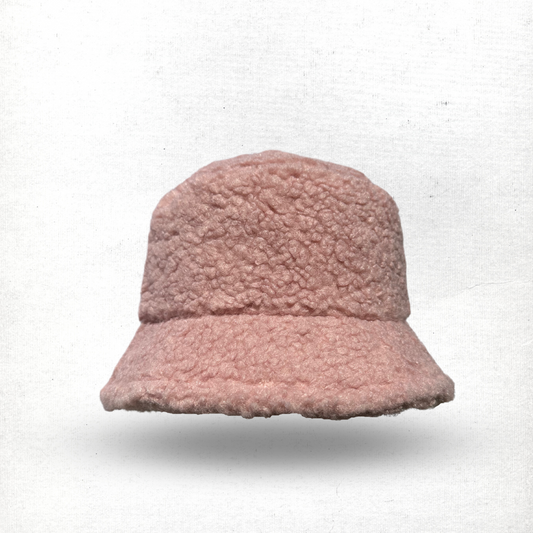 Fluffy Bucket Hat in Pink