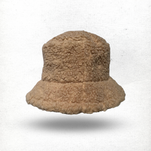 Fluffy Bucket Hat in Camel WB22-2