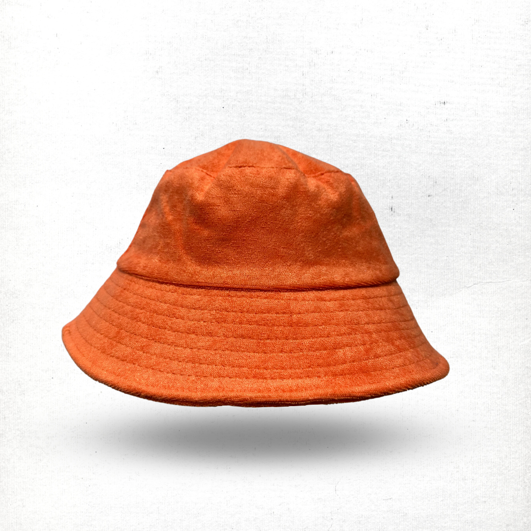 Terry Bucket Hat in Orange Fluorescent