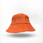 Load image into Gallery viewer, Terry Bucket Hat in Orange Fluorescent
