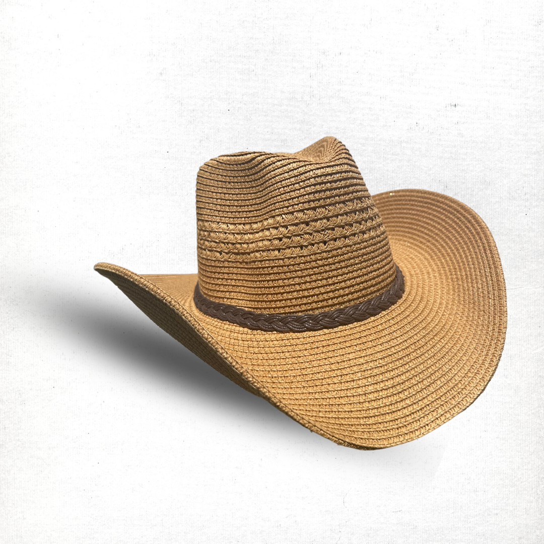 Tan Cowboy Hat with Braided Band