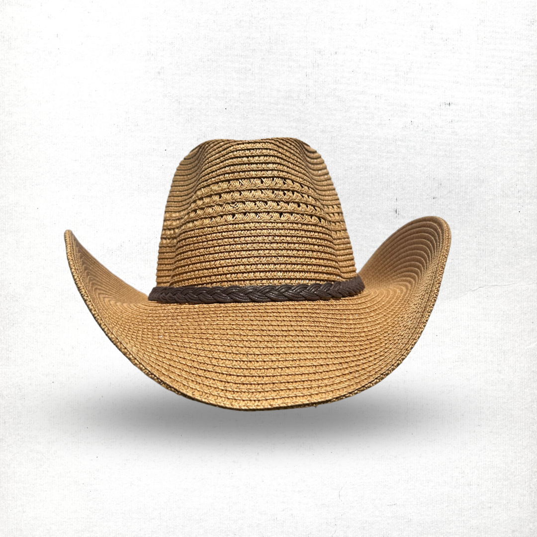 Tan Cowboy Hat with Braided Band
