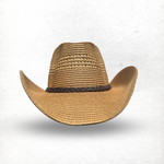 Load image into Gallery viewer, Tan Cowboy Hat with Braided Band
