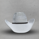 Load image into Gallery viewer, White Cowboy Hat With Braided Band
