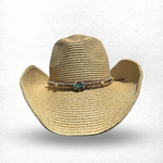 Load image into Gallery viewer, Cowboy Hat with Blue Bling
