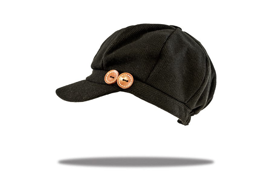 Baker Boy Cap Women's in Black C18-1