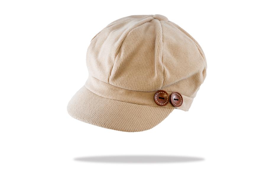 Women's Baker Boy Cap in Beige - The Hat Project