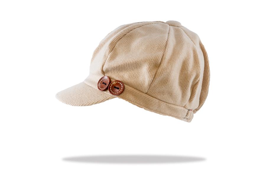 Women's Baker Boy Cap in Beige - The Hat Project