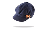Load image into Gallery viewer, Women&#39;s Baker Boy Cap in Navy - The Hat Project
