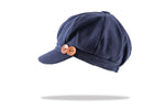 Load image into Gallery viewer, Women&#39;s Baker Boy Cap in Navy - The Hat Project
