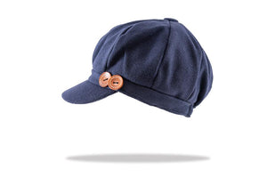 Women's Baker Boy Cap in Navy - The Hat Project