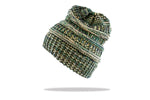 Load image into Gallery viewer, Women&#39;s Ponytail Beanie in Green - The Hat Project
