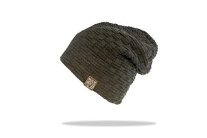 Men's Plush Lined Slouch Beanie in Black - The Hat Project