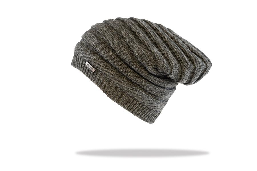 Men's Plush Lined Slouch Beanie in Grey - The Hat Project