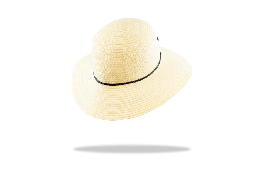 Wide brim Sun Hat in Ivory