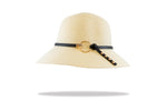 Load image into Gallery viewer, Sun Hat bucket shape with a Circle trim in  Ivory
