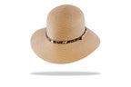 Sun Hat Mid Brim Leopard Trim in Mocca